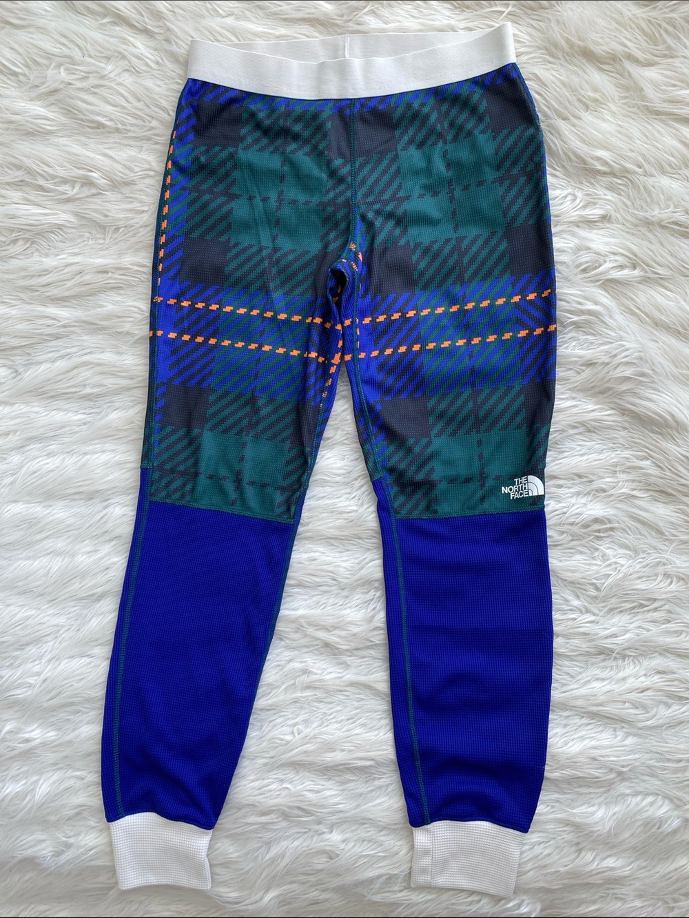 The North Face | Plaid Base Layer Waffle Knit Pull On Pant